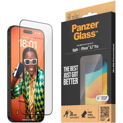 Panzerglass Apple iPhone 15 Pro Max - Ultra-Wide Fit