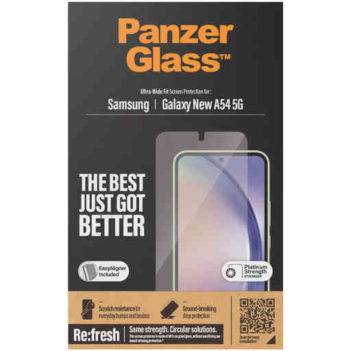 PanzerGlass Samsung Galaxy A55 5G Ultra-Wide Fit Refresh with EasyAligner