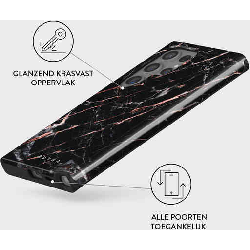 Burga Tough Case Samsung Galaxy S24 Ultra - Rose Gold Marble