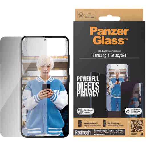 PanzerGlass Samsung Galaxy S24 5G Ultra-Wide Fit Privacy with EasyAligner