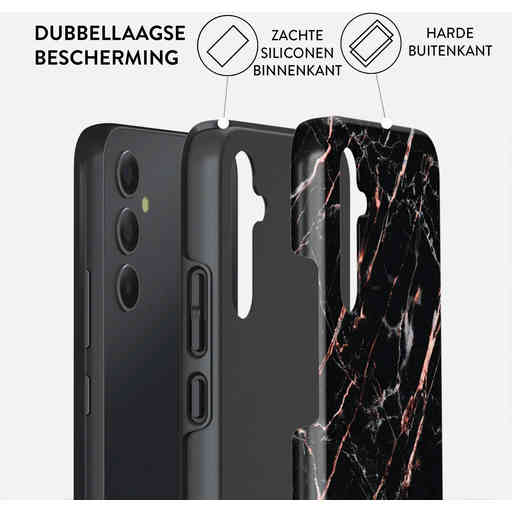 Burga Tough Case Samsung Galaxy A35 5G - Rose Gold Marble