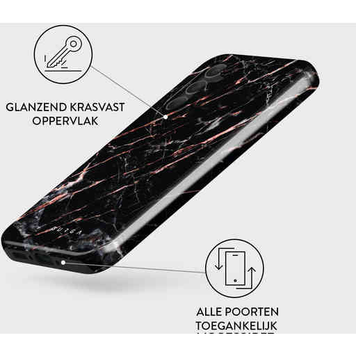 Burga Tough Case Samsung Galaxy A35 5G - Rose Gold Marble