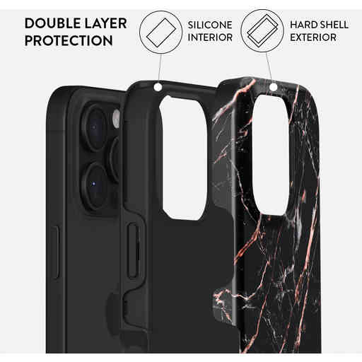 Burga Tough Case Apple iPhone 16 Pro - Rose Gold Marble