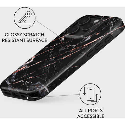 Burga Tough Case Apple iPhone 16 Pro Max - Rose Gold Marble