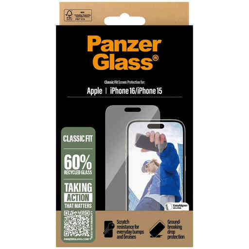 Panzerglass Apple iPhone 16/15 - Classic Fit