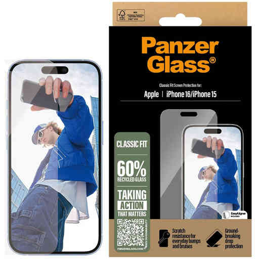 Panzerglass Apple iPhone 16/15 - Classic Fit