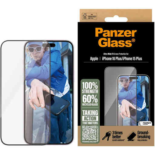 Panzerglass Apple iPhone 16 Plus/15 Plus - Ultra-Wide Fit