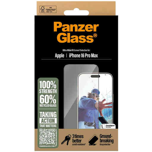 Panzerglass Apple iPhone 16 Pro Max - Ultra-Wide Fit