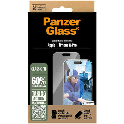 Panzerglass Apple iPhone 16 Pro - Ultra-Wide Fit with Aluminum Frame