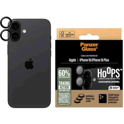 Panzerglass Hoops Rings Apple iPhone 16/16 Plus - Black