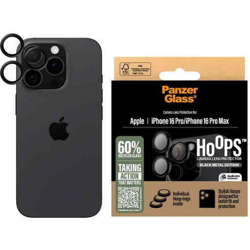 Panzerglass Hoops Rings Apple iPhone 16 Pro/16 Pro Max - Black