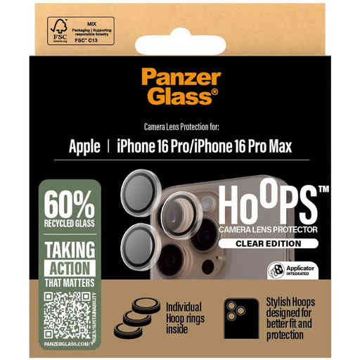 Panzerglass Hoops Rings Apple iPhone 16 Pro/16 Pro Max - Transparent