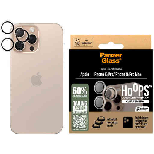 Panzerglass Hoops Rings Apple iPhone 16 Pro/16 Pro Max - Transparent