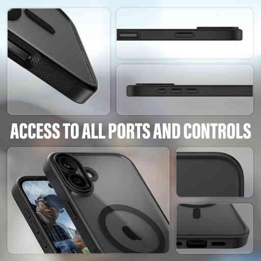 PanzerGlass Apple iPhone 16 Plus Black MagSafe HardCase Clear