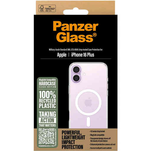 PanzerGlass Apple iPhone 16 Plus White MagSafe HardCase Clear