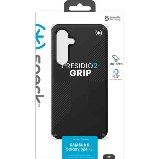 Speck Presidio2 Grip Samsung Galaxy S24 FE Black - with Microban