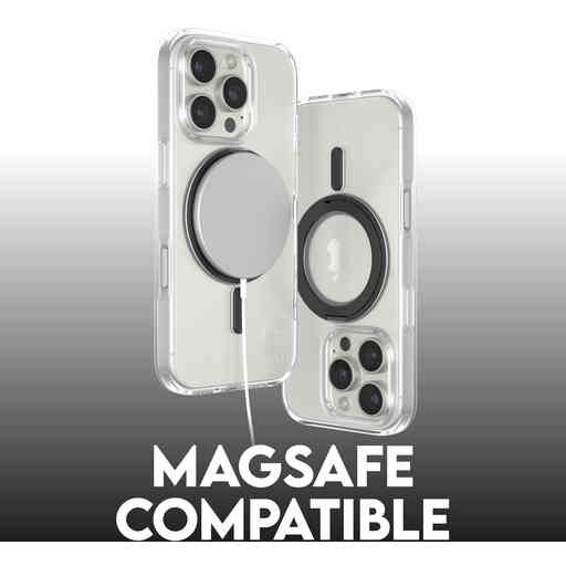 CARE by PanzerGlass Feature Case Transparent w. Black Kickstand & MagSafe iPhone 16 Pro