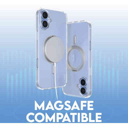 CARE by PanzerGlass Feature Case Transparent w. Silver Kickstand & MagSafe iPhone 16 Plus