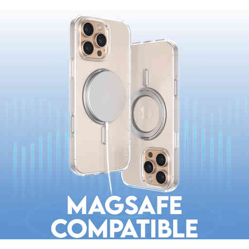 CARE by PanzerGlass Feature Case Transparent w. Silver Kickstand & MagSafe iPhone 16 Pro Max