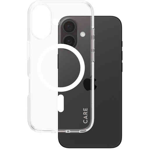 CARE by PanzerGlass Flagship Case Transparent Urban Combat w. White MagSafe iPhone 16