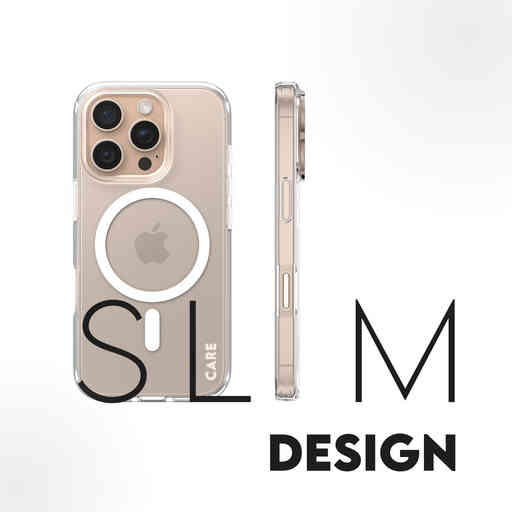 CARE by PanzerGlass Flagship Case Transparent Urban Combat w. White MagSafe iPhone 16 Pro