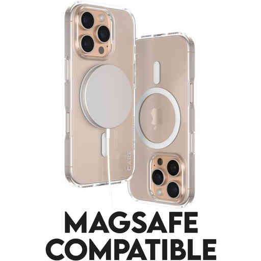 CARE by PanzerGlass Flagship Case Transparent Urban Combat w. White MagSafe iPhone 16 Pro