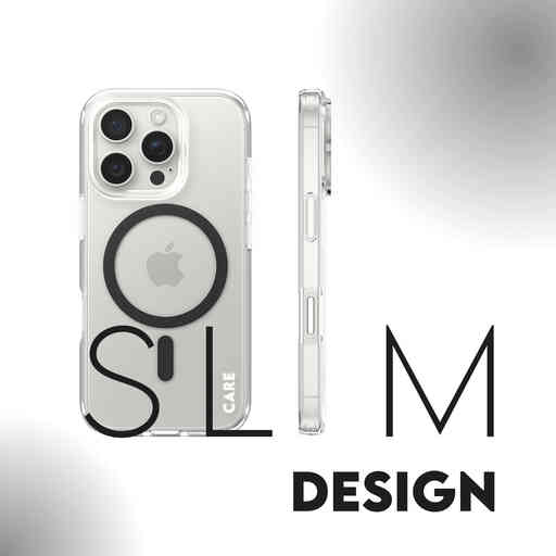 CARE by PanzerGlass Flagship Case Transparent Urban Combat w. Black MagSafe iPhone 16 Pro