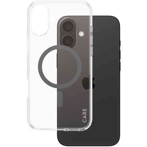 CARE by PanzerGlass Flagship Case Transparent Urban Combat w. Black MagSafe iPhone 16 Plus