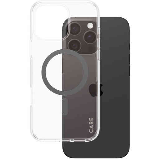 CARE by PanzerGlass Flagship Case Transparent Urban Combat w. Black MagSafe iPhone 16 Pro Max