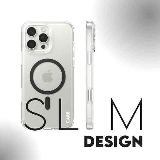 CARE by PanzerGlass Flagship Case Transparent Urban Combat w. Black MagSafe iPhone 16 Pro Max