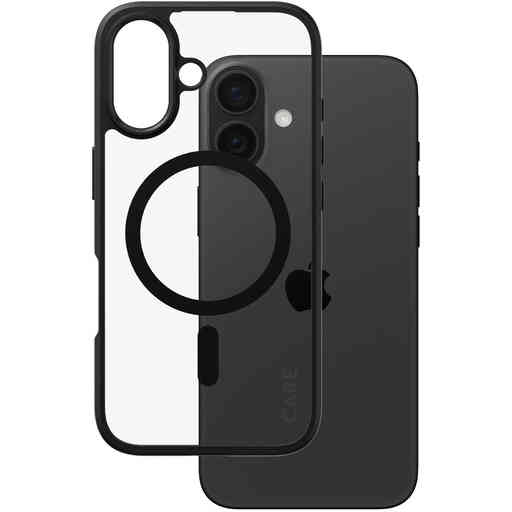 CARE by PanzerGlass Flagship Case Transparent Urban Combat w. Black Frame & MagSafe iPhone 16