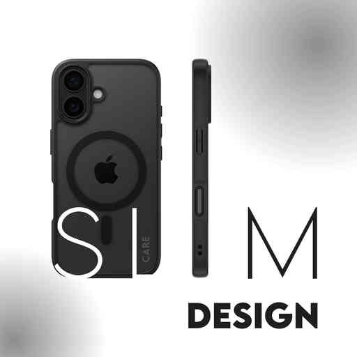 CARE by PanzerGlass Flagship Case Transparent Urban Combat w. Black Frame & MagSafe iPhone 16