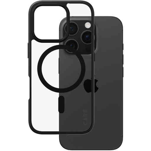 CARE by PanzerGlass Flagship Case Transparent Urban Combat w. Black Frame & MagSafe iPhone 16 Pro