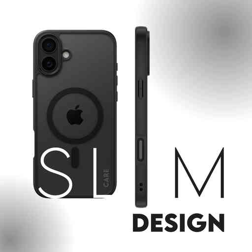 CARE by PanzerGlass Flagship Case Transparent Urban Combat w. Black Frame & MagSafe iPhone 16 Plus