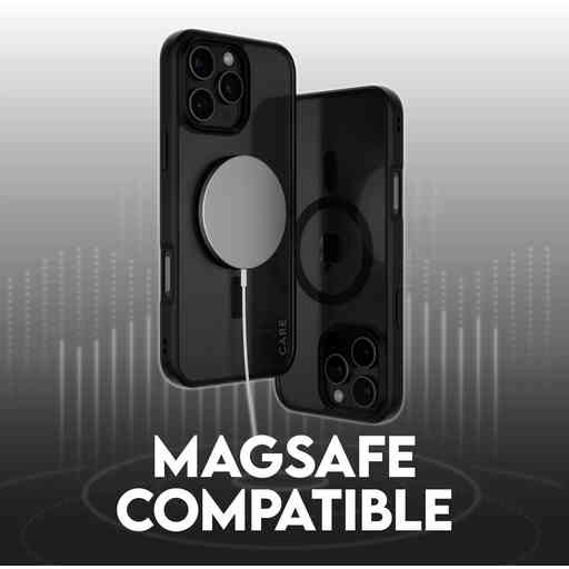 CARE by PanzerGlass Flagship Case Transparent Urban Combat w. Black Frame & MagSafe iPhone 16 Pro Max