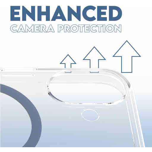 CARE by PanzerGlass Flagship Case Transparent Urban Combat w. Blue MagSafe iPhone 16