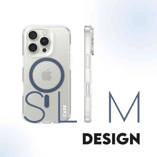 CARE by PanzerGlass Flagship Case Transparent Urban Combat w. Blue MagSafe iPhone 16 Pro