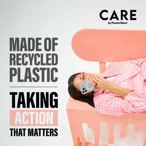 CARE by PanzerGlass Flagship Case Transparent Urban Combat w. Blue MagSafe iPhone 16 Pro Max