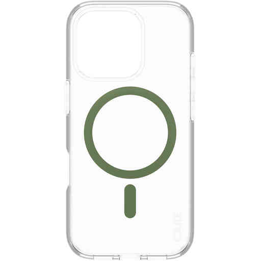 CARE by PanzerGlass Flagship Case Transparent Urban Combat w. Green MagSafe iPhone 16 Pro