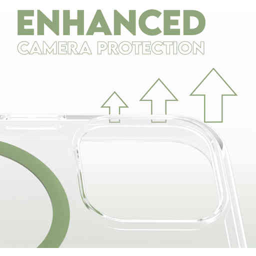 CARE by PanzerGlass Flagship Case Transparent Urban Combat w. Green MagSafe iPhone 16 Pro