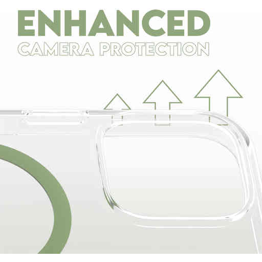 CARE by PanzerGlass Flagship Case Transparent Urban Combat w. Green MagSafe iPhone 16 Pro Max