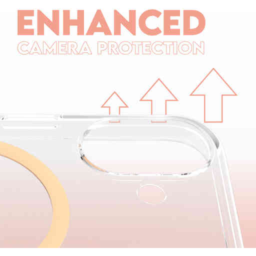 CARE by PanzerGlass Flagship Case Transparent Urban Combat w. Peachy MagSafe iPhone 16