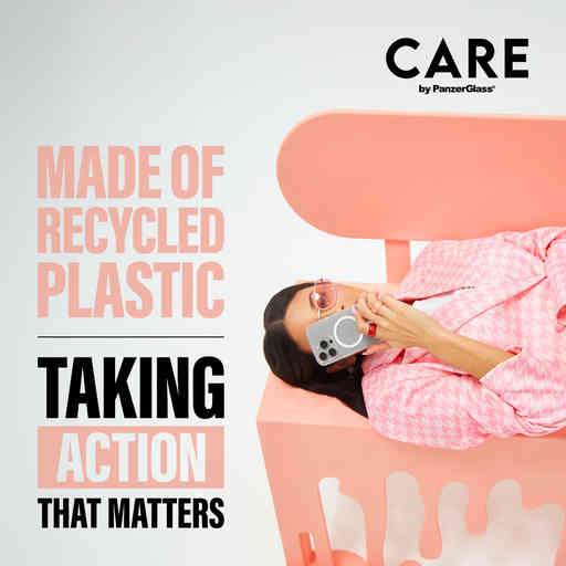 CARE by PanzerGlass Flagship Case Transparent Urban Combat w. Peachy MagSafe iPhone 16 Pro