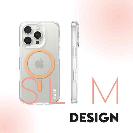 CARE by PanzerGlass Flagship Case Transparent Urban Combat w. Peachy MagSafe iPhone 16 Pro