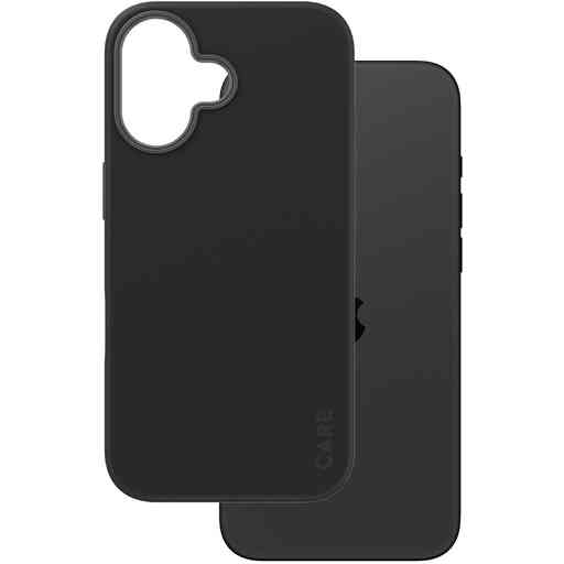 CARE by PanzerGlass Fashionable Case Black w. MagSafe iPhone 16