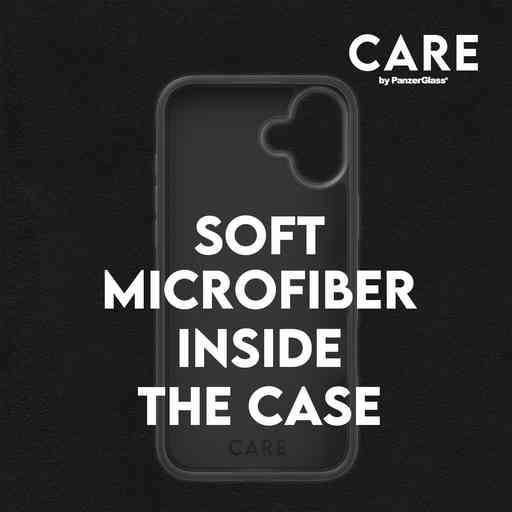 CARE by PanzerGlass Fashionable Case Black w. MagSafe iPhone 16