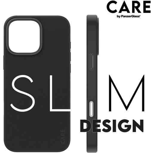 CARE by PanzerGlass Fashionable Case Black w. MagSafe iPhone 16 Pro Max