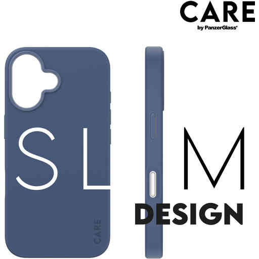 CARE by PanzerGlass Fashionable Case Blue w. MagSafe iPhone 16