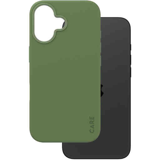 CARE by PanzerGlass Fashionable Case Green w. MagSafe iPhone 16