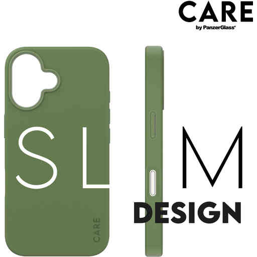 CARE by PanzerGlass Fashionable Case Green w. MagSafe iPhone 16